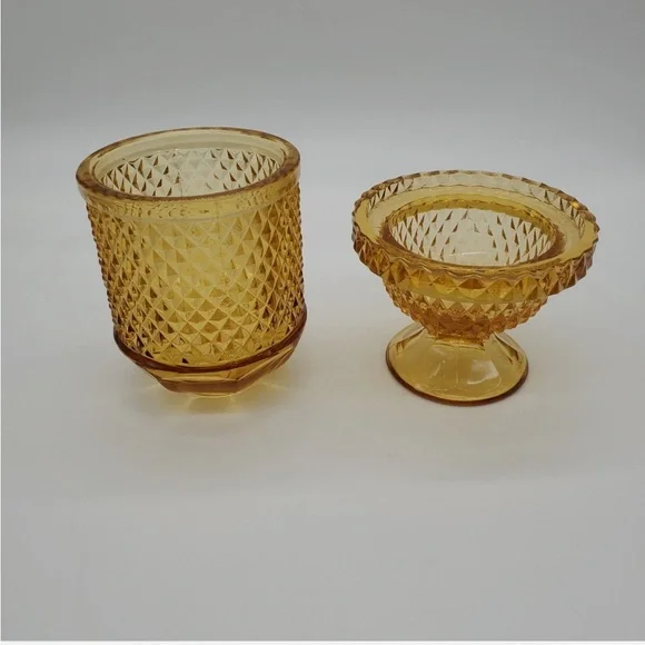 Viking Glass Amber Diamond Point Fairy Light - Picture 5 of 10